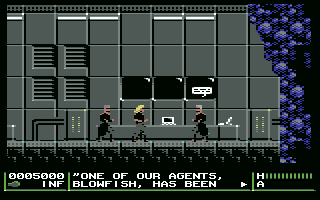 Metal Warrior 4: Agents of Metal (Commodore 64) screenshot: Briefed by the Agents