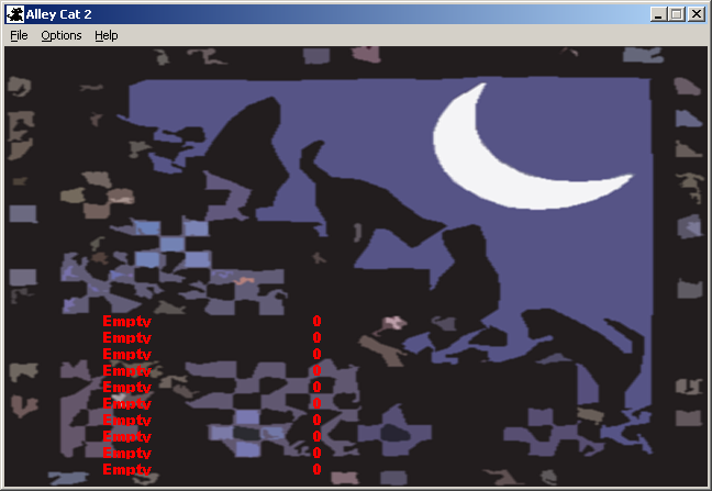 Alley Cat 2 (Windows) screenshot: High score table