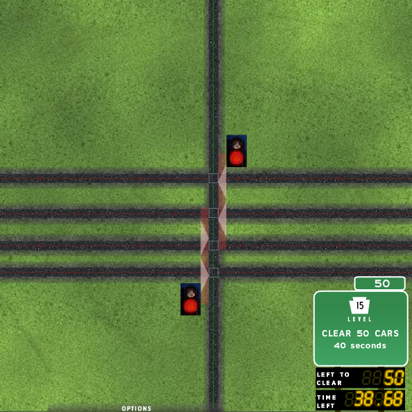 I Love Traffic (Browser) screenshot: This one is trickier. Each light controls every other lane.