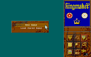 Kingmaker (Atari ST) screenshot: Main menu