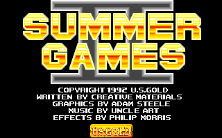 Mega Sports (Amiga) screenshot: Title screen. (Summer Games 2)