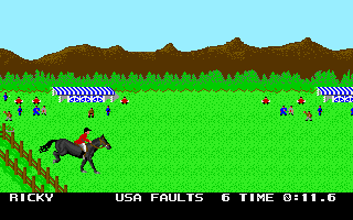Mega Sports (Amiga) screenshot: Equestrian. (Summer Games 2)