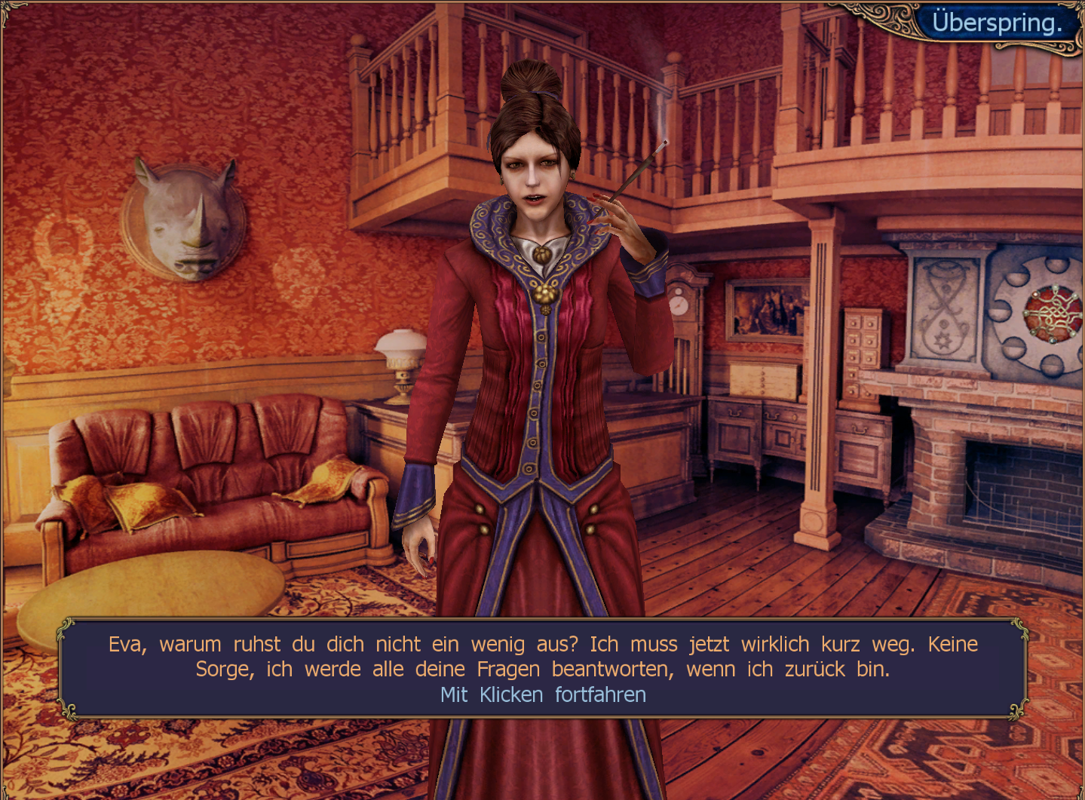 Alchemy Mysteries: Prague Legends (Windows) screenshot: Cut-scene with the servant Anna