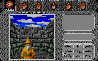 Amberstar (Atari ST) screenshot: A inhabitant of the city