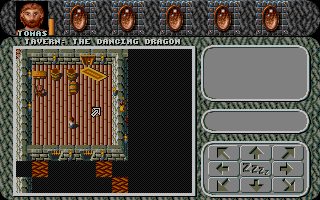 Amberstar (Atari ST) screenshot: In the tavern