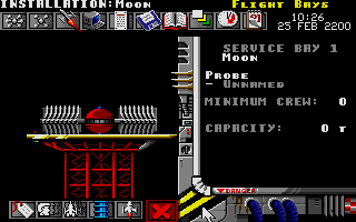 Millennium: Return to Earth (Atari ST) screenshot: A probe in it's flight bay