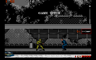 Alcatraz (Atari ST) screenshot: Player one game over