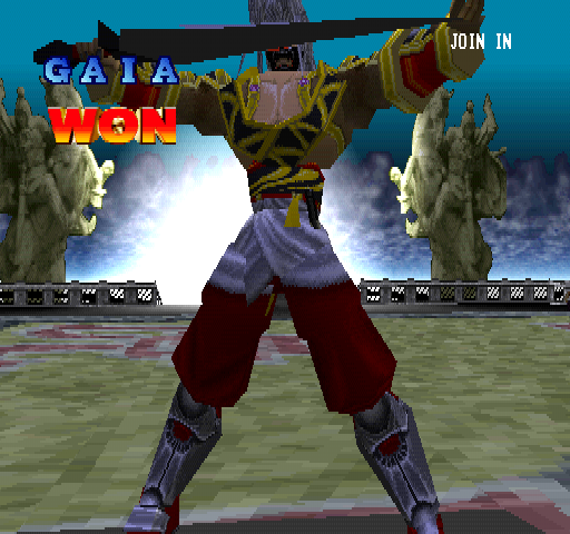 Battle Arena Toshinden 2 plus (PlayStation) screenshot: But you can still pull some cool looking finishing pose.