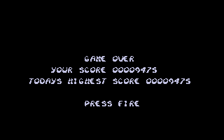 Chuck Rock (Atari ST) screenshot: Game over