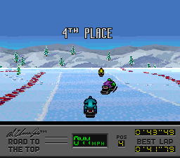 Al Unser Jr.'s Road to the Top (SNES) screenshot: The place the player finished in.