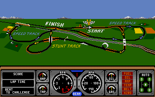 Hard Drivin' (Atari ST) screenshot: Map of the track