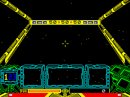 The Rubicon Alliance (ZX Spectrum) screenshot: Starting in the cockpit