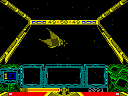 The Rubicon Alliance (ZX Spectrum) screenshot: A closer look at the ship graphics