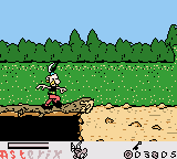 Astérix: Search for Dogmatix (Game Boy Color) screenshot: Careful on that log.