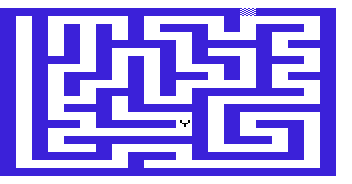 Escape (VIC-20) screenshot: First we see an overview of the maze (no title or loading screen)