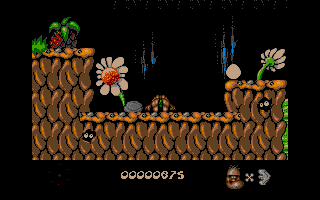 Chuck Rock (Atari ST) screenshot: I'm dead.