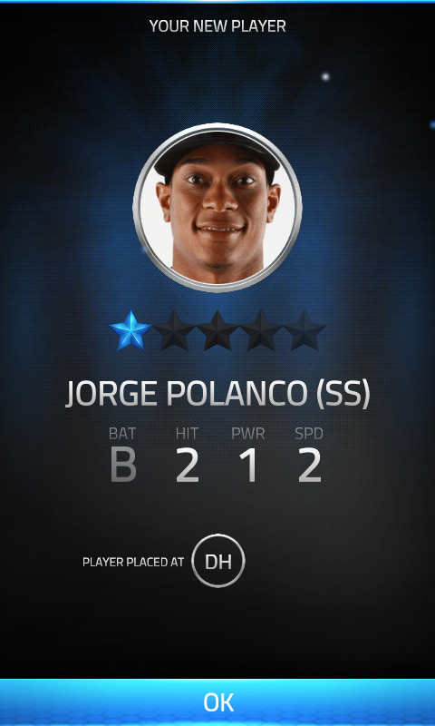 Tap Sports Baseball '16 (Android) screenshot: New player