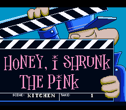 Pink Goes to Hollywood (SNES) screenshot: First level