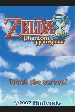 The Legend of Zelda: Phantom Hourglass (Nintendo DS) screenshot: Title screen