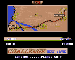 Big Run (Amiga) screenshot: First stage