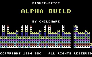 Alpha Build (Commodore 64) screenshot: Title screen