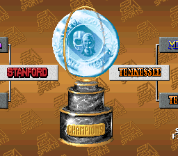 Bill Walsh College Football (SNES) screenshot: The trophy