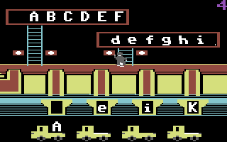Alpha Build (Commodore 64) screenshot: Upper and lower cases