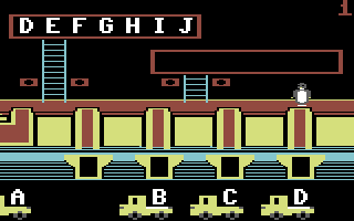Alpha Build (Commodore 64) screenshot: Trucks drive off when all are loaded