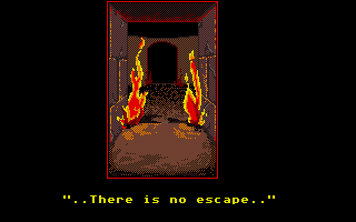 Demon's Tomb: The Awakening (Atari ST) screenshot: Fire underground can be very dangerous