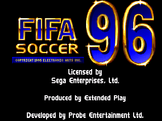 FIFA Soccer 96 (SEGA 32X) screenshot: Title screen