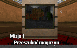 A.D Cop (DOS) screenshot: Polish mission selection (v2.10)
