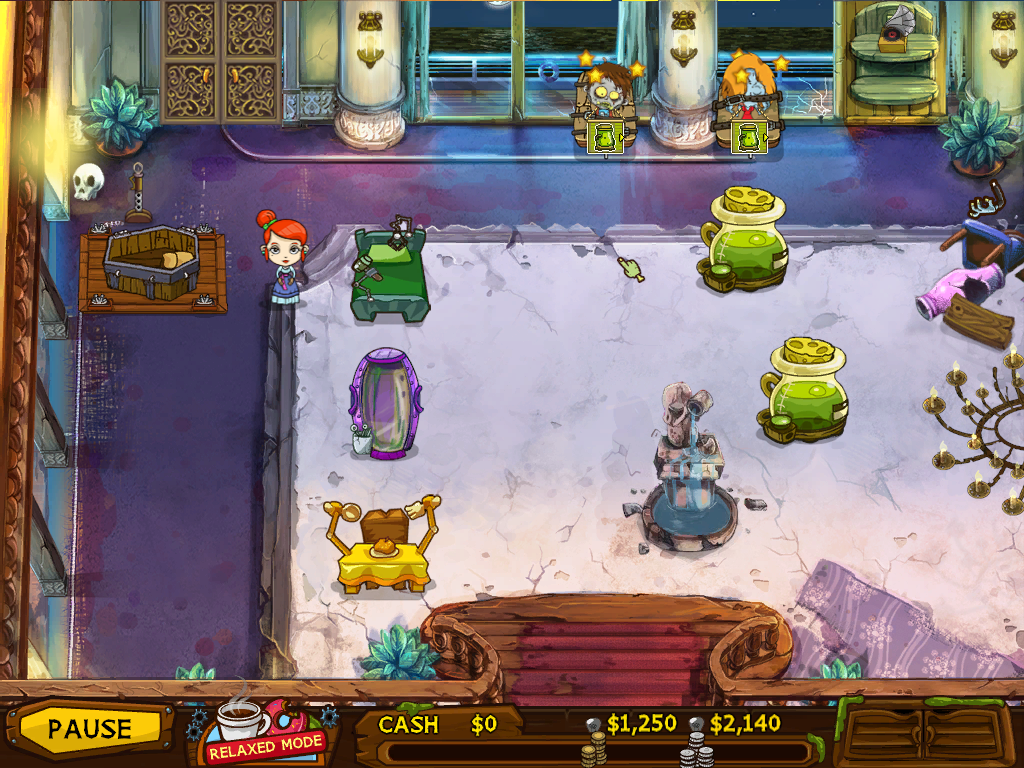 Grave Mania: Pandemic Pandemonium (Windows) screenshot: My first zombies I need to process