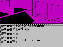 Escape from Pulsar 7 (ZX Spectrum) screenshot: This screen is repeated throughout a maze