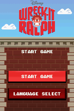 Wreck-It Ralph (Nintendo DS) screenshot: Main Menu