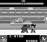 World Heroes 2 JET (Game Boy) screenshot: c-kidd vs. ryoko