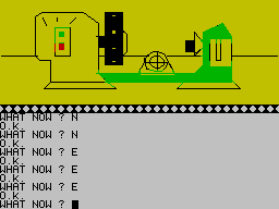 Escape from Pulsar 7 (ZX Spectrum) screenshot: A lathe