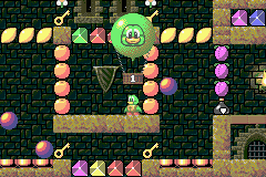 Qwak (Game Boy Advance) screenshot: Scene 2. I am entering via balloon.