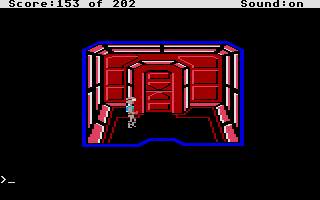 Space Quest: Chapter I - The Sarien Encounter (Atari ST) screenshot: Airlock room aboard the Deltaur.