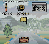 Test Drive: Le Mans (Game Boy Color) screenshot: The fog sets in.