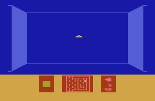 Escape from the Mindmaster (Atari 2600) screenshot: The Mindmaster's agility test.