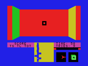 Escape from the Mindmaster (ColecoVision) screenshot: ...find the correct-shaped hole...