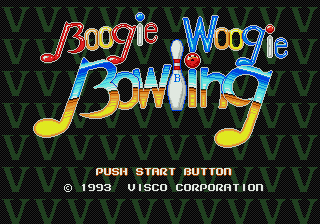 Championship Bowling (Genesis) screenshot: Boogie Woogie Bowling title