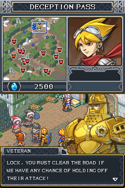 Lock's Quest (Nintendo DS) screenshot: Many Clockwork enemies on the map
