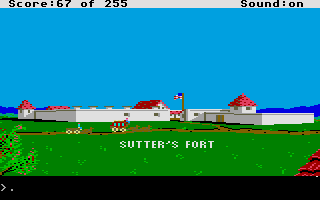 Gold Rush! (Atari ST) screenshot: Sutter's Fort.