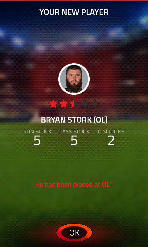 Tap Sports Football (Android) screenshot: Getting a new player