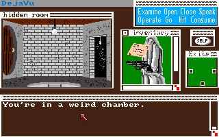 Deja Vu: A Nightmare Comes True!! (Amiga) screenshot: A hidden room.