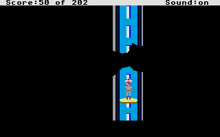 Space Quest: Chapter I - The Sarien Encounter (Atari ST) screenshot: Going down below the surface.