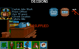 Midwinter (Atari ST) screenshot: Resupplied at a store.