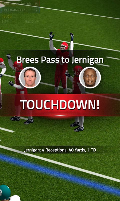 Tap Sports Football (Android) screenshot: Touchdown