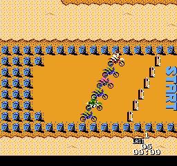Motocross Champion (NES) screenshot: Start.